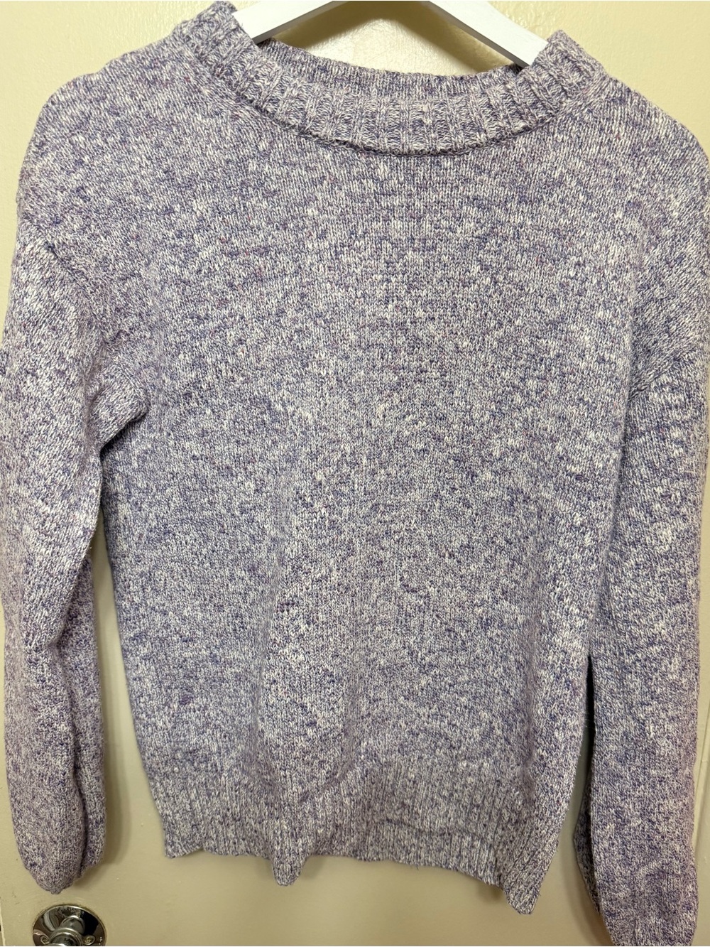 J. Crew Heathered Lavender Crewneck Sweater